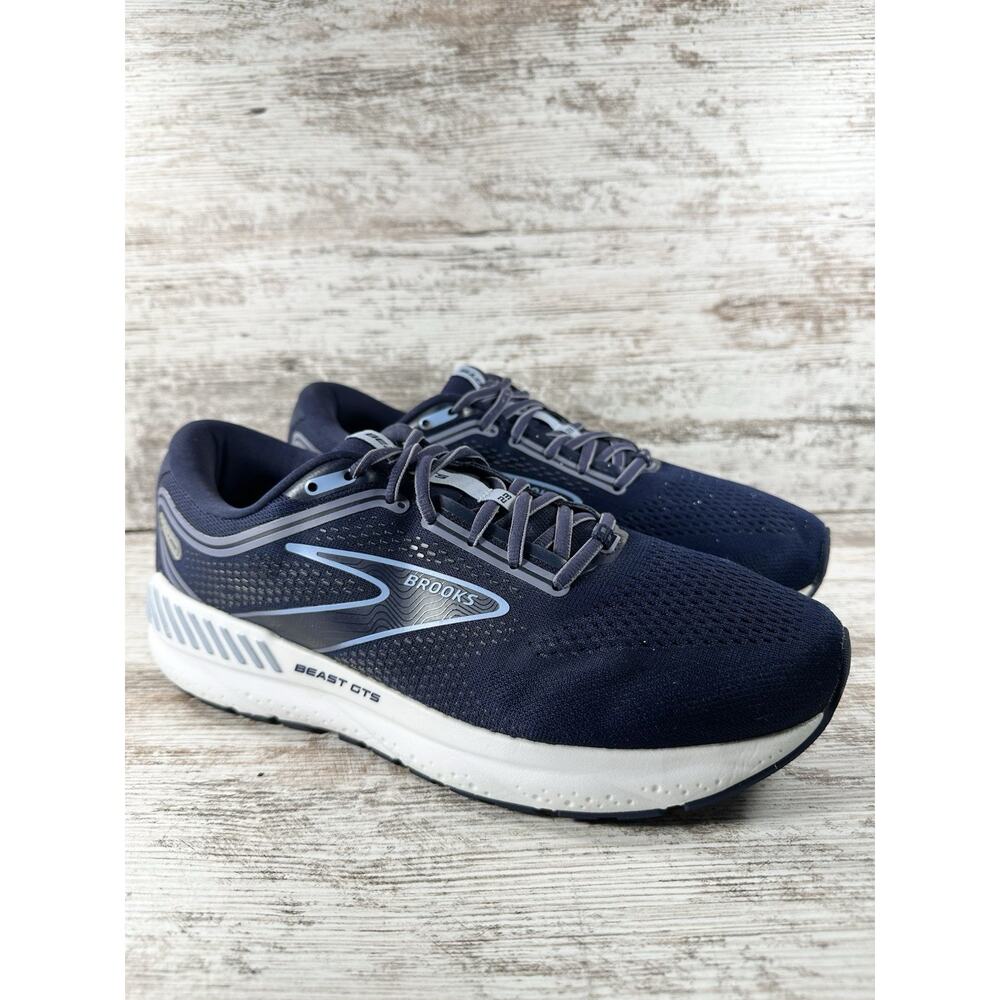 Men's Brooks Beast GTS 23 Blue Running Shoes Sz 10EE (Wide) Athletic Gym EUC!